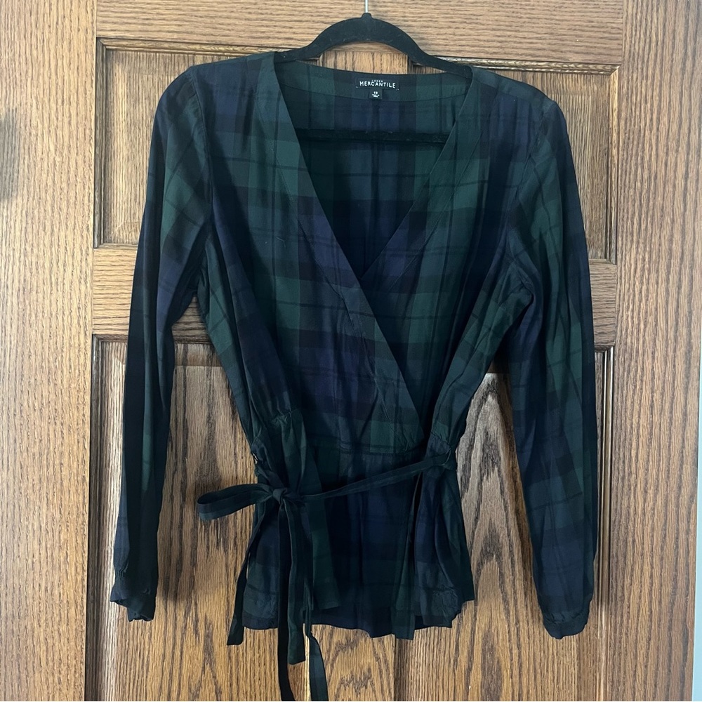 J.Crew Factory Faux Wrap Shirt